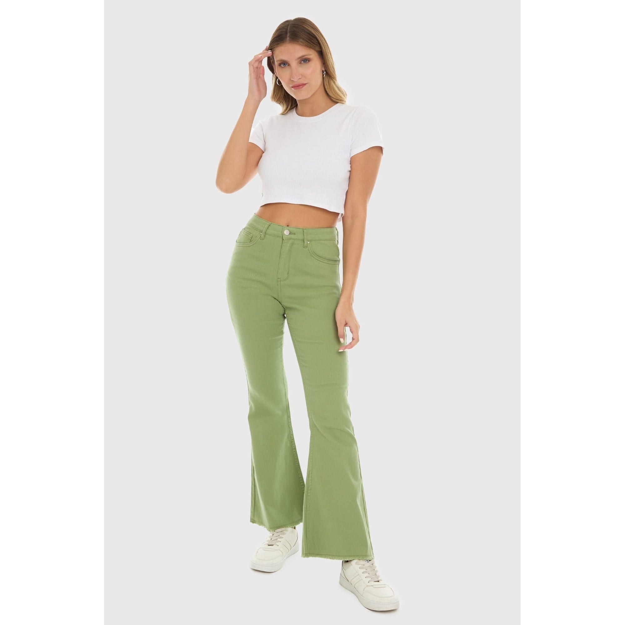 Fashionspark - Jeans Mujer Flare Monse Verde