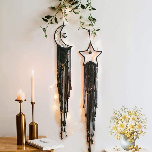 Atrapasueños Tarklanda 19 cm Negro Pack de 2 – Decoración Boho