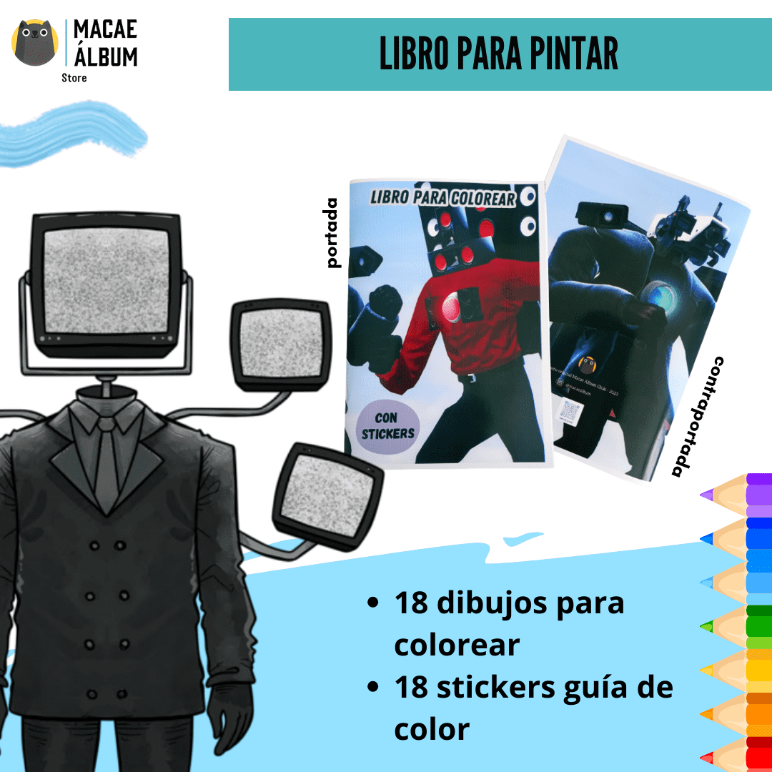 Macae - Libro Para Pintar Skibidi Toilet Con Stickers