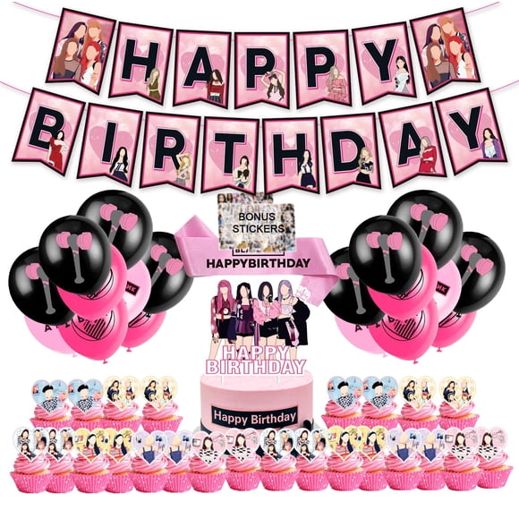 Kit de Fiesta Simma Co KPOP Black Pink para Cumpleaños
