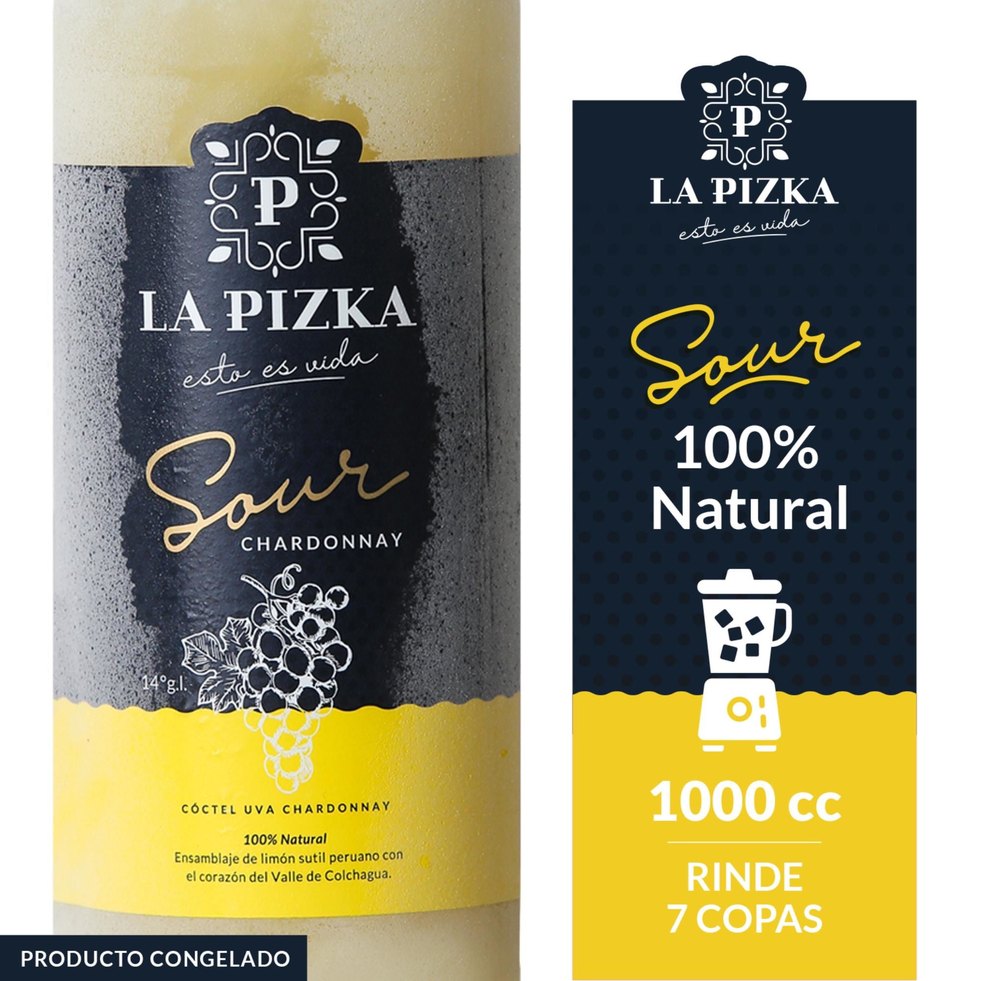 Cóctel Pisco Sour Chardonnay 14° Botella 1 L La Pizka