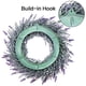 thumbnail image 3 of 1pc, Lavender Wreath For Front Door Decor(18"), Artificial Summer Wreath, All Seasons Farmhouse Wall Window Wedding Indoor And Outdoor Spring Home Decor, Creative Small Gift, Holiday Accessory, Birthd, 3 of 5