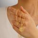 thumbnail image 5 of Collar M MOOHAM chapado en oro con letra J 18+2,5 cm, 5 of 7
