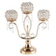 thumbnail image 3 of 3 brazos Candelabros de cristal Tealight Candelabros Candelabro Candelabro Adornos para la boda Mesa de comedor Fiesta de Navidad Decoración del hogar, 3 of 5