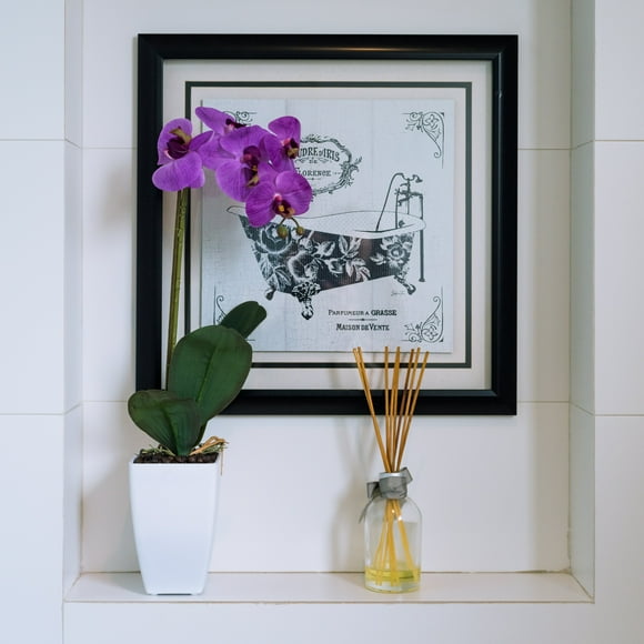 Orquídea morada de 52 cm en macetero