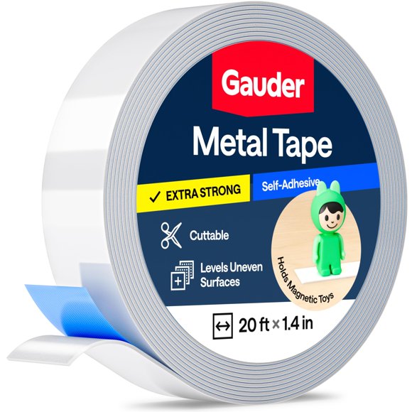Cinta Metálica Autoadhesiva GAUDER 6 m x 3,5 cm de Acero