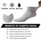 thumbnail image 2 of Calcetines Forcool Diabéticos de Tapa Suelta XL - 6 pares Gris, 2 of 9