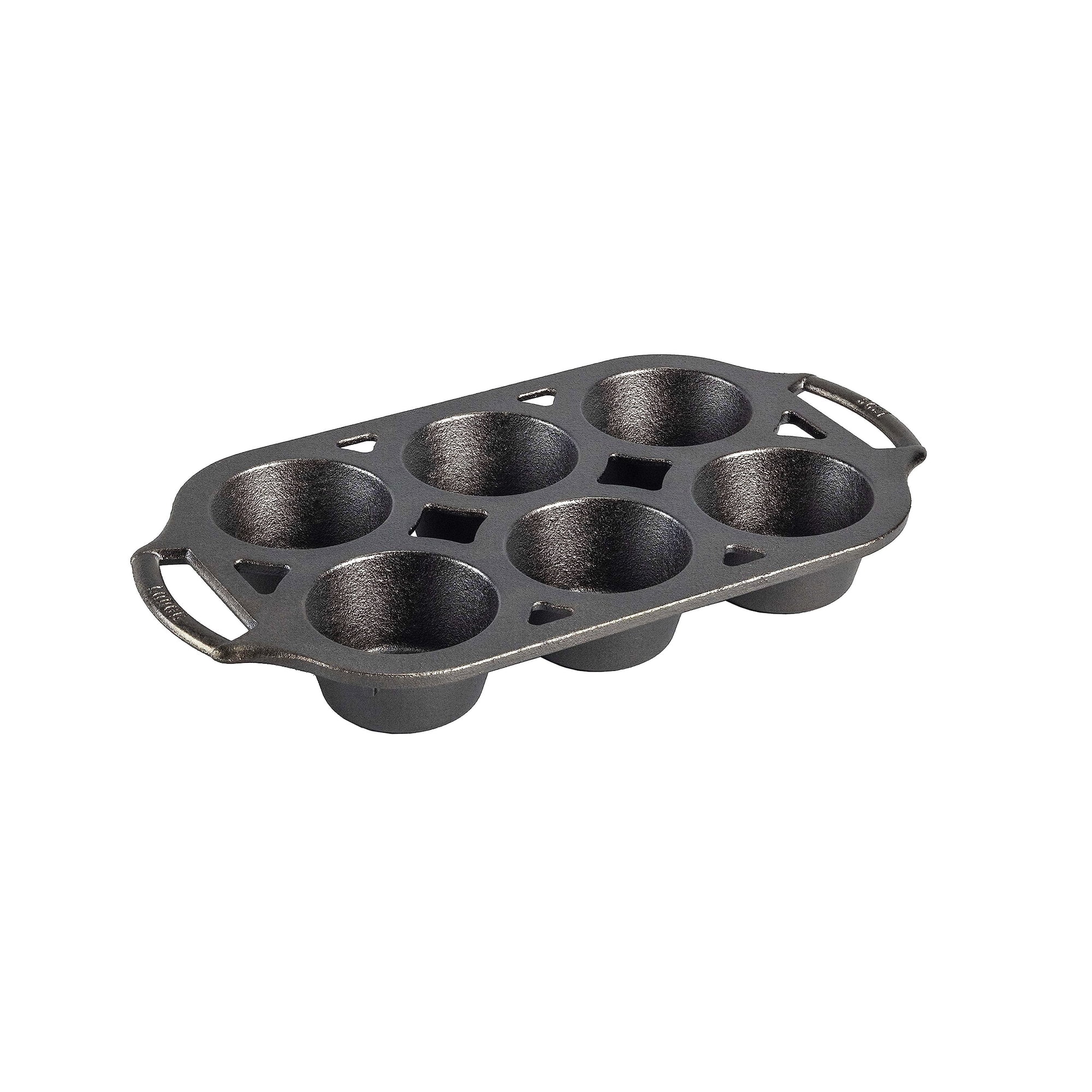 Molde Para Muffins Lodge, Hierro Fundido, 6 Pocillos, Sazonado