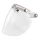 thumbnail image 4 of Escudo de visera a prueba de viento 3 Snap para cascos de motocicleta de cara abierta Visera de casco Escudo de cara Retro Escudo de viento Len Claro, 4 of 5