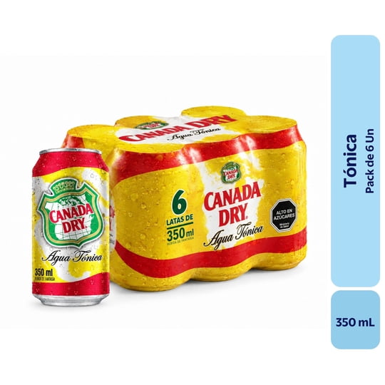 Agua Tónica Pack Lata 6 Un Canada Dry