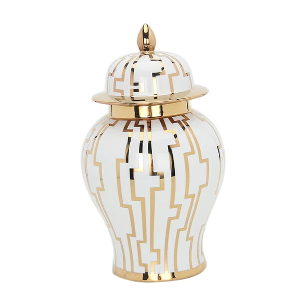 Moderno tarro de cerámica para jengibre con tapa, tarro de almacenamiento de porcelana, jarrón de brotes, contenedores para arreglos florales, centro 345x195 CM