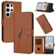 thumbnail image 1 of Funda Cartera Fibra de Carbono para Samsung Galaxy S25 Ultra con Soporte y Cierre Magnético Marrón, 1 of 6