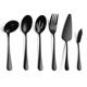 thumbnail image 1 of Xiao Hua Juego de Utensilios de Cocina de 6 Piezas, Juego de Cubiertos de Cuchara para Fiesta y Banquete de Acero Inoxidable, Juego de Herramientas Pequeñas de Cocina Compartido, Negro, 1 of 4