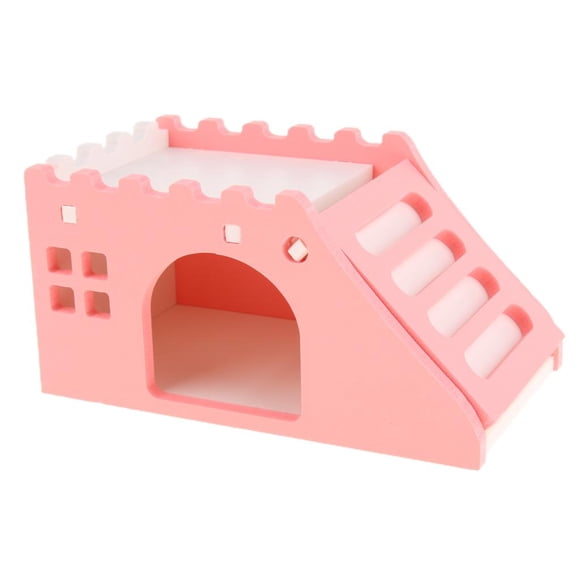 Casa Escondite De Hámster De Madera Fiocias Living Hut Rosado