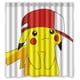thumbnail image 1 of Cortina de ducha de Pokémon Pikachu, juego de cortina de baño con ganchos, tamaño 66 x 72 pulgadas, 1 of 3