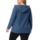 thumbnail image 4 of Agnes Orinda Chaquetas de Mezclilla Utilitarias con Capucha de Cordón en Capas para Mujer de Talla Grande para Escuela y Universidad con Bolsillos 3X Azul, 4 of 8