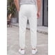 thumbnail image 3 of Pantalones Joggers de Lino a Rayas con Cintura Elástica y Cordón para Hombre INSPIRE CHIC M Blanco, 3 of 5