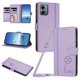 thumbnail image 1 of Funda Cartera Trébol para Motorola Moto G Power 2025 con Ranuras Tarjetas y Carga Inalámbrica Morado claro, 1 of 6
