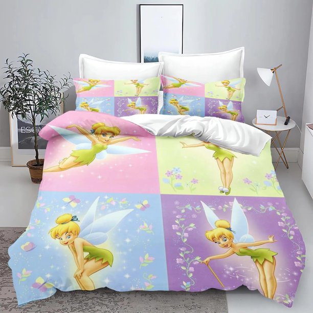 Princess Bedding Sets ,children Pink Girl Quilt Cover Set, Little Mermaid Cinderella Duvet Cover and Pillowcases Bed Sheets