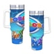 thumbnail image 4 of RoboGobo Vaso aislado de acero inoxidable con asa, diseño temático, regalo para familia, amigos y fans; incluye pajita y encaja en el portavasos estándar, 40 oz, 4 of 6