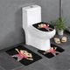 thumbnail image 1 of El Mundo de Ryan Juego de 3 alfombras de baño de coral fleece: tapete de baño + alfombra de inodoro en forma de U + funda de tapa de inodoro en forma de O, 1 of 6