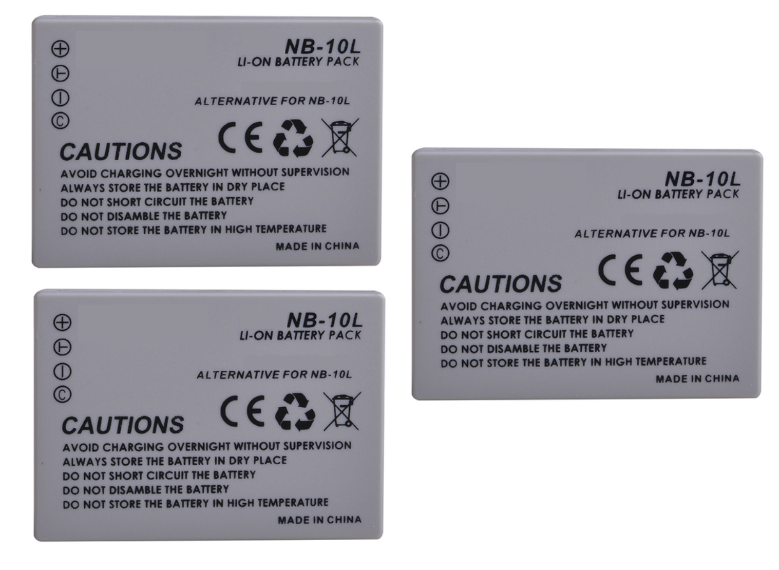 Genérico - 3 Baterías Nb-10L Canon Alternativa