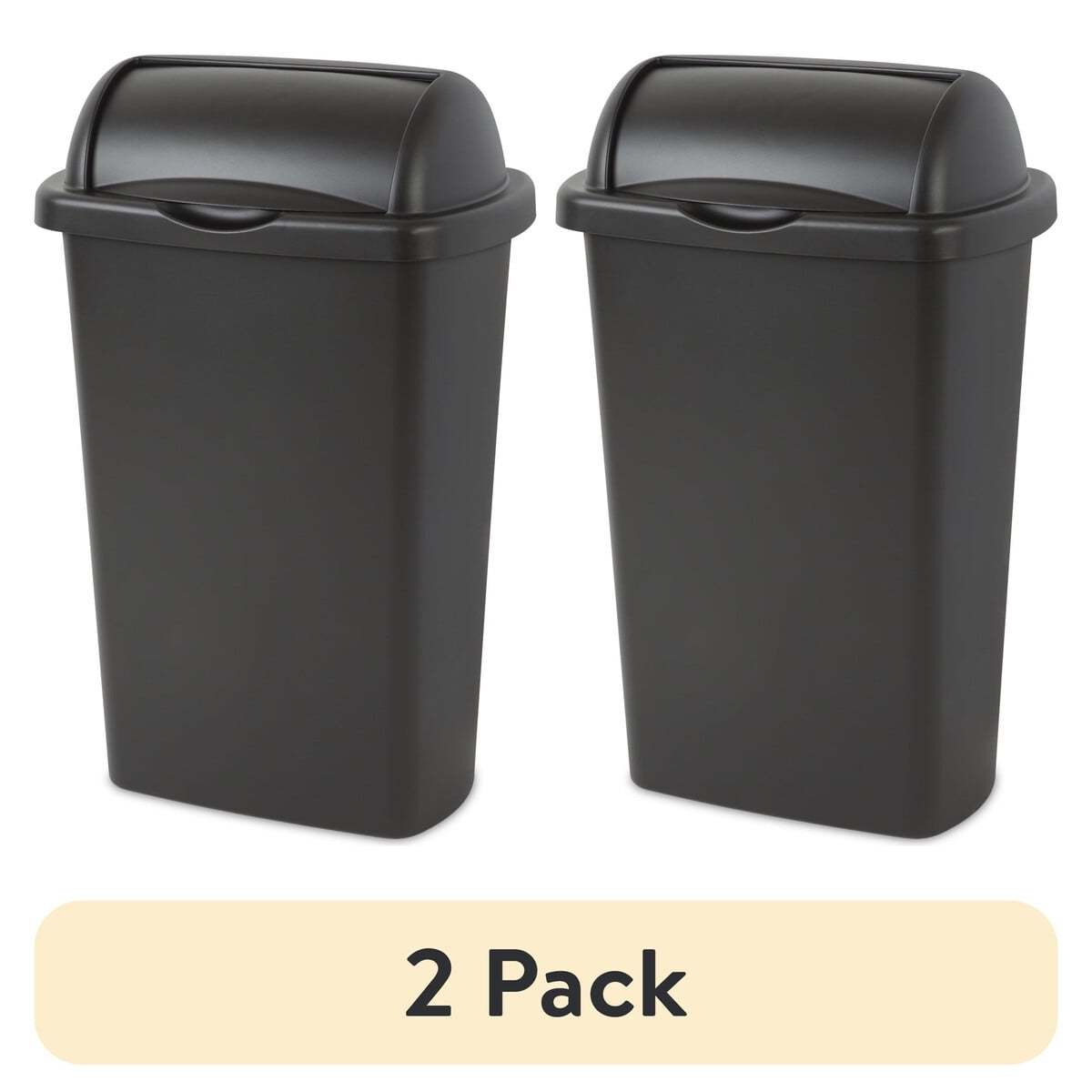 Basurero Sterilite 49l Plastico Tapa Roll Top Pack 2
