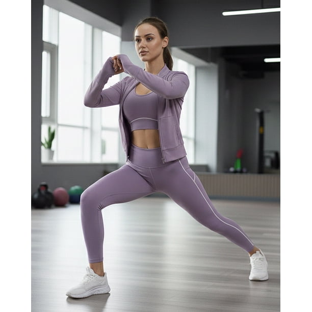 Conjunto Deportivo Mujer 3 Piezas Moldeador Gym