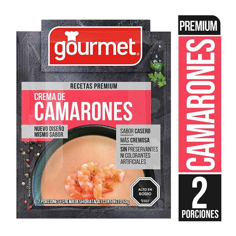 Crema De Camarones Premium (2 Porciones) Sobre 50 g Gourmet