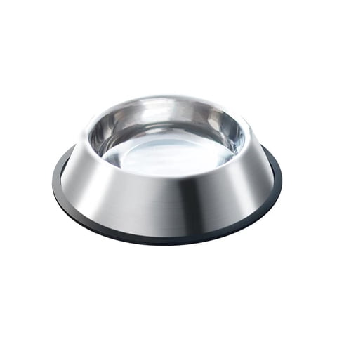 Importclick - Plato Acero Inoxidable Antideslizante Mascotas Perro - Gato 27 Cm