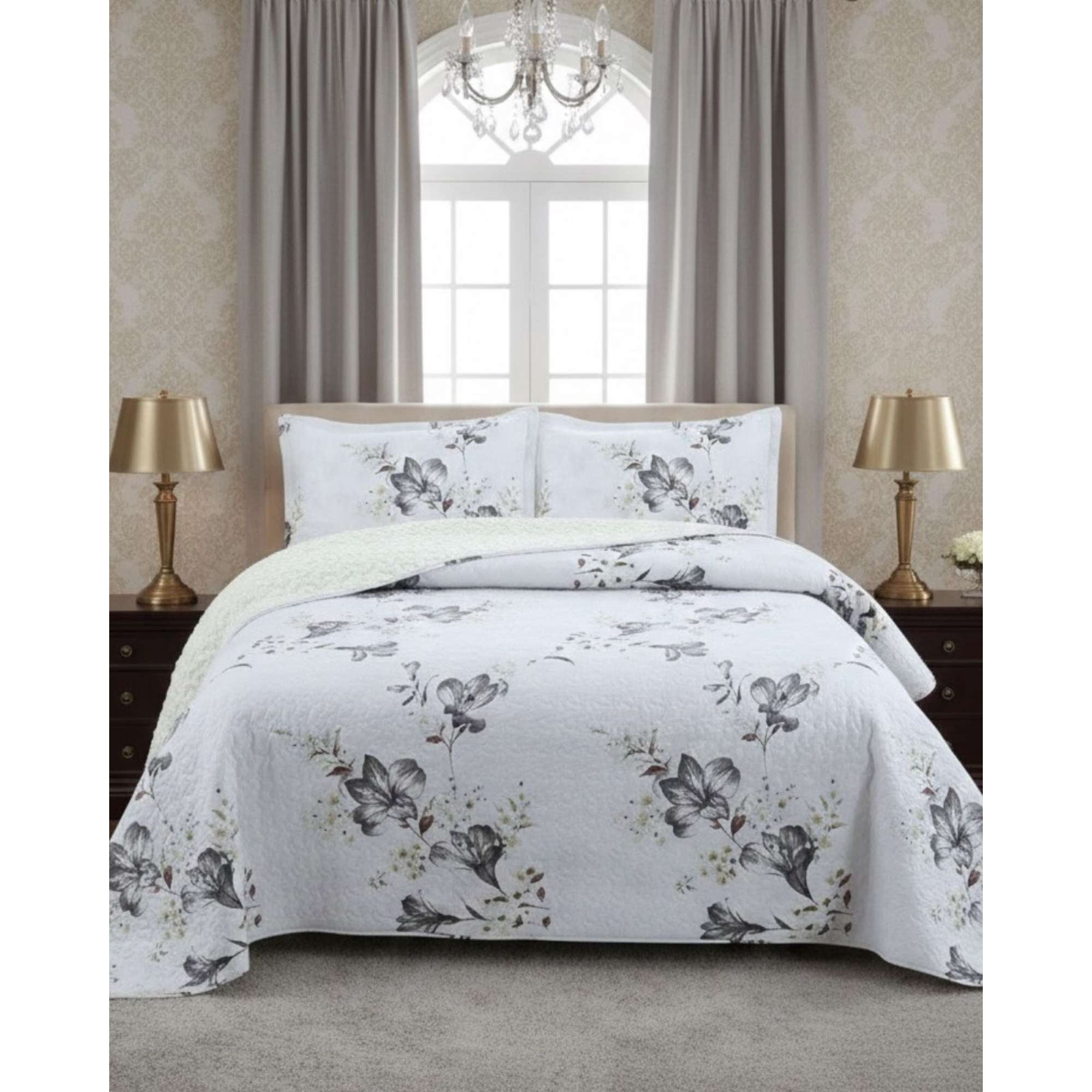 Myl Todo Hogar - Cubrecama Quilt Con Sherpa 2 Plaza 230 Cm X 250 Cm