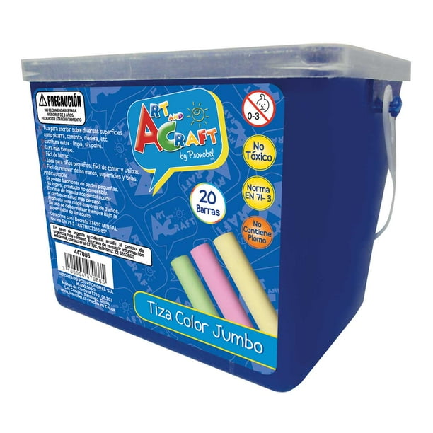 Tiza Jumbo 20 Piezas Balde Plastico Art Craft Lider - Main Image