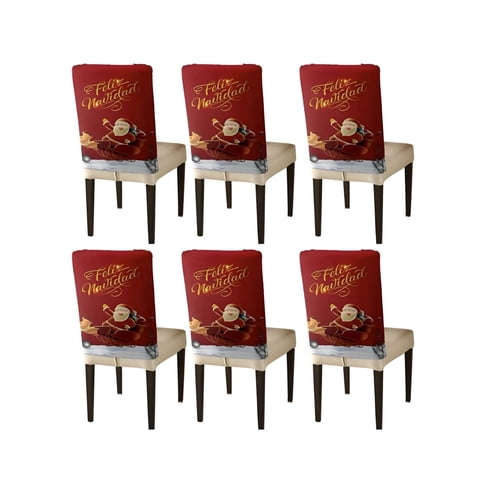 Teng Fei - Pack 6 Fundas De Respaldo De Sillas Diseño Navidad Tf18