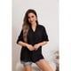 thumbnail image 3 of Blusa Mujer Lino Algodón Premium Liviana Botones Tendencia 8054, 3 of 3