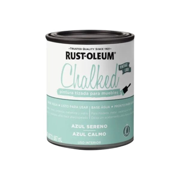 Pintura Tizada Para Muebles Chalked Rust Oleum Azul Sereno 887ml