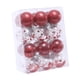 thumbnail image 3 of 24 Piezas De Adornos Navideños De Bolas Irrompibles Para Fiestas Navideñas En Casa, Color Rojo Transparente, 3 of 5
