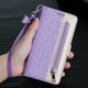 thumbnail image 1 of Luxury Flip Wallet Case for Samsung Galaxy S20 S21 S22 S23 Plus Ultra - Folio Zipper Kickstand, Wristlet Lanyard, Card Slots Cover, 1 of 3