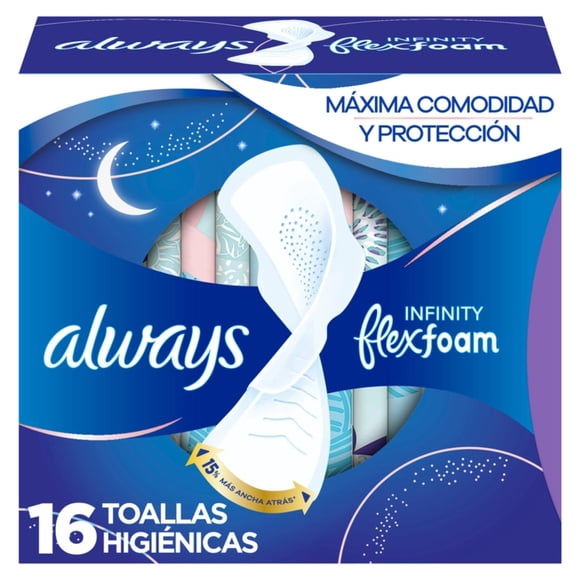 Toallas Higiénicas Con Alas Infinity Nocturna, 16 Un