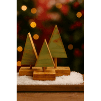 Circuito Verde - Adorno Navideño 3 Pinos, Verde Natural