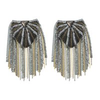 Ioensy - Cadena De Eslabones De Borla Epaulet Decoración De Uniforme Elegante Para Banquetes De Fiesta De Graduación Gris