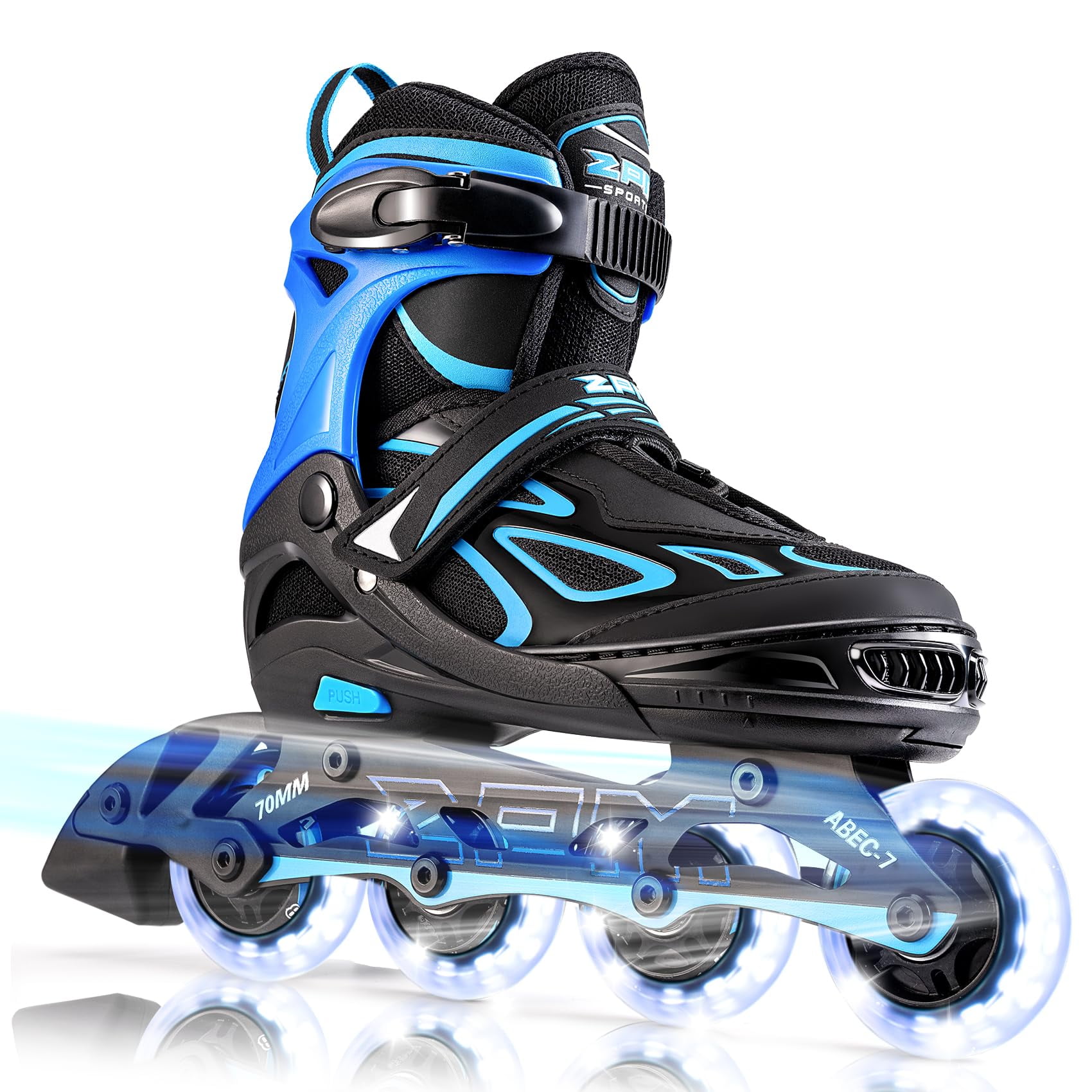 Patines En Línea 2pm Sports Vinal Para Niños, Ajustables, Parpadeantes