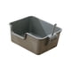 thumbnail image 5 of Caja de arena para gatos domésticos, caja de arena para gatitos de lados altos, caja de arena para mascotas con parte superior abierta para gatos pequ Gris, 5 of 5