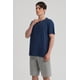 thumbnail image 2 of Polera Hombre Long Fit Básica Azul Marino, 2 of 4