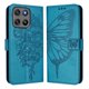 thumbnail image 1 of Funda cartera mariposa para Motorola Moto G67 Power con soporte y ranuras para tarjetas Azul, 1 of 6