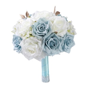 Bothyi - Ramo De Boda Decorativo Con Flores Artificiales De Seda Para Aniversario, Hogar, Compromiso, 22 Cm De Ancho