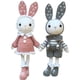 thumbnail image 1 of Kit De Ganchillo Hecho A Mano Para Principiantes Lindos Conejos Todo En Aprende A Ganchillo Gris Y Rosa, 1 of 1