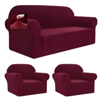 Casadeliacl - Funda Para Sillón Kit 3+1+1 Cuerpos Diseño Tipo (T) Tfi Tipo T / Bordo