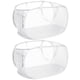 thumbnail image 1 of Hamper De Lavandería Plegable Con Bolsillo Lateral Hamper De Ropa Plegable Con Manijas Reforzadas Duraderas Para Lavandería Baño Habitación De Niños Dormitorio O Viaje 2 Paquete Blanco, 1 of 3