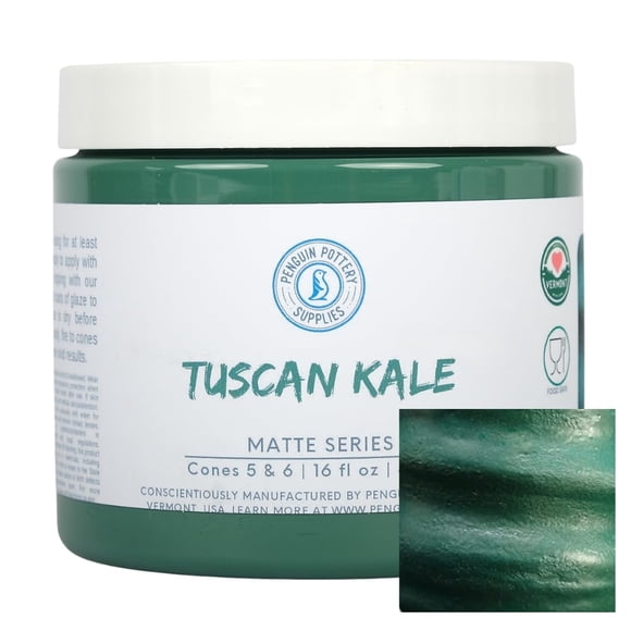 Esmalte cerámico mate Tuscan Kale de Penguin Pottery, 473 ml