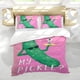 thumbnail image 5 of Pepinillo Conjunto de sábanas temático, trío de piezas, cómodo y amigable con la piel, diseño único, regalo de decoración para el hogar para familiares, amigos y fans,173cm *218cm, 5 of 6